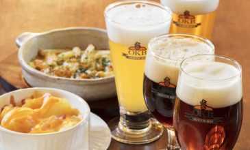 オホーツクビアファクトリーのビールと、ビールに合う美味しそうな料理