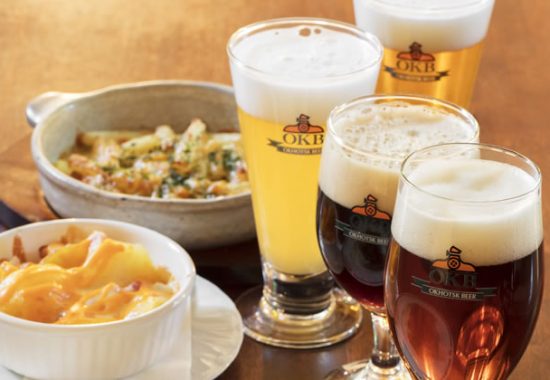 オホーツクビアファクトリーのビールと、ビールに合う美味しそうな料理